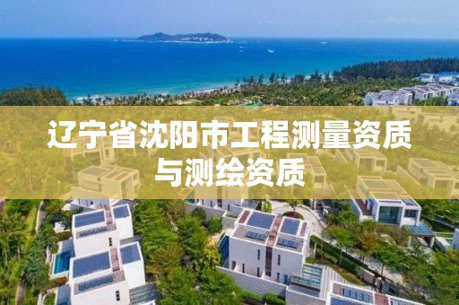 遼寧省沈陽市工程測量資質(zhì)與測繪資質(zhì)