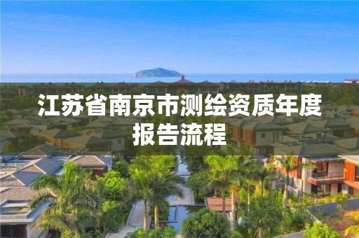 江蘇省南京市測繪資質年度報告流程