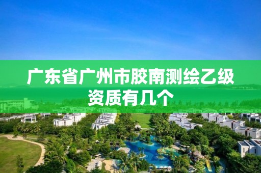 廣東省廣州市膠南測繪乙級資質有幾個