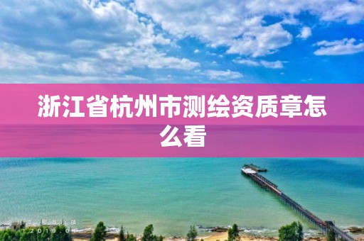 浙江省杭州市測繪資質(zhì)章怎么看