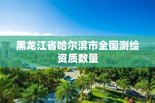 黑龍江省哈爾濱市全國測繪資質(zhì)數(shù)量