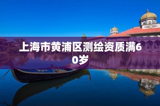 上海市黃浦區測繪資質滿60歲