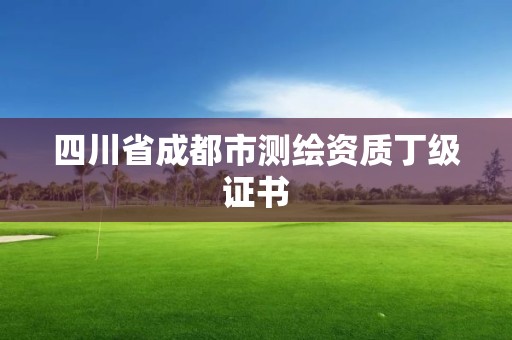 四川省成都市測繪資質丁級證書