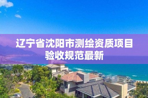 遼寧省沈陽市測繪資質項目驗收規范最新