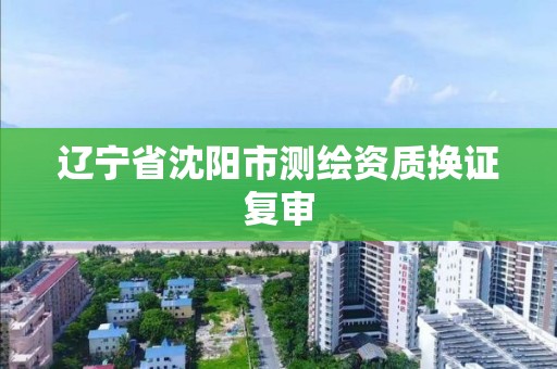 遼寧省沈陽市測繪資質換證復審