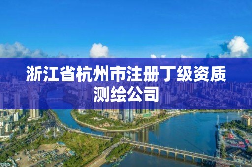 浙江省杭州市注冊丁級資質測繪公司