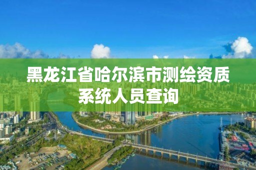 黑龍江省哈爾濱市測繪資質系統人員查詢