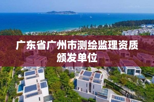 廣東省廣州市測繪監理資質頒發單位