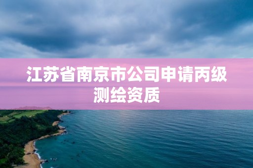 江蘇省南京市公司申請丙級測繪資質