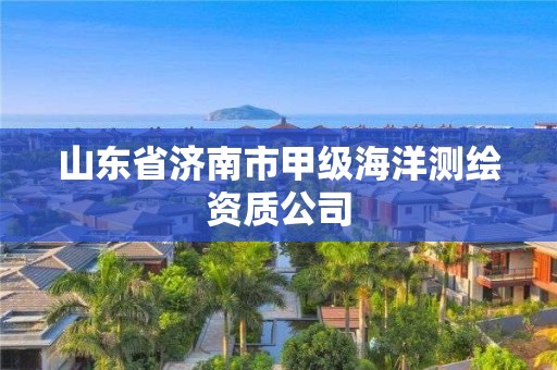 山東省濟南市甲級海洋測繪資質公司