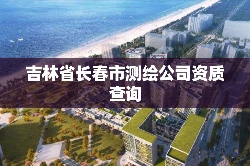 吉林省長春市測繪公司資質查詢