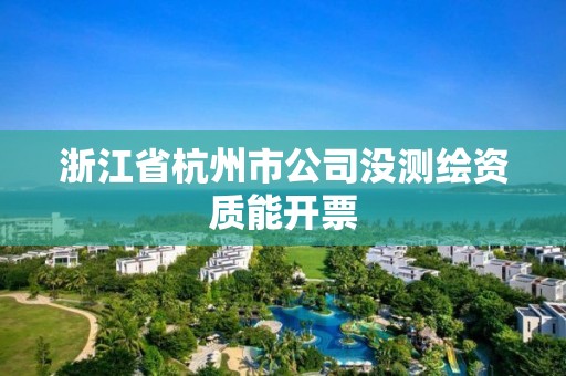 浙江省杭州市公司沒測繪資質能開票