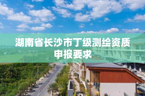 湖南省長沙市丁級測繪資質(zhì)申報要求