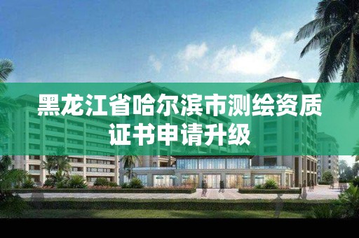 黑龍江省哈爾濱市測繪資質證書申請升級