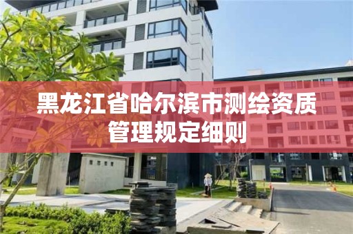 黑龍江省哈爾濱市測繪資質管理規定細則