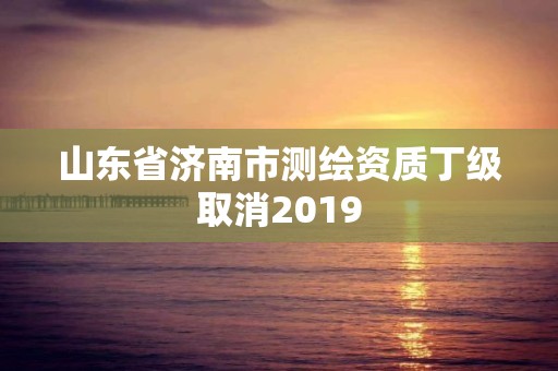 山東省濟南市測繪資質(zhì)丁級取消2019