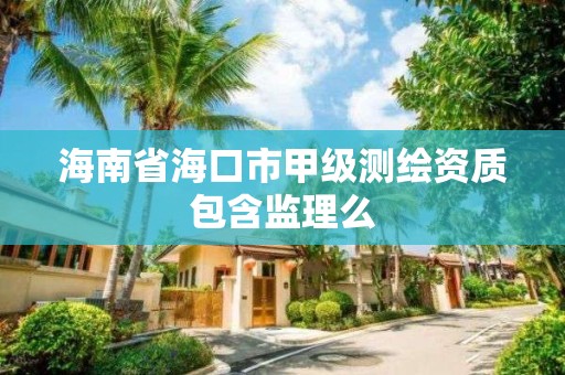 海南省海口市甲級測繪資質包含監理么