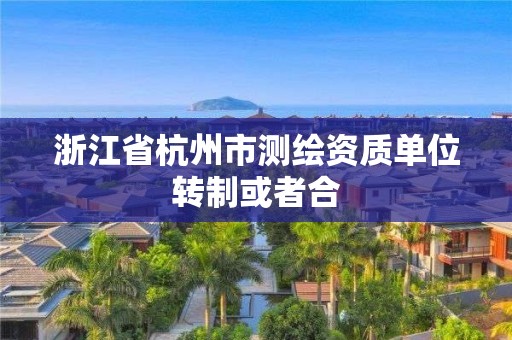 浙江省杭州市測繪資質單位轉制或者合