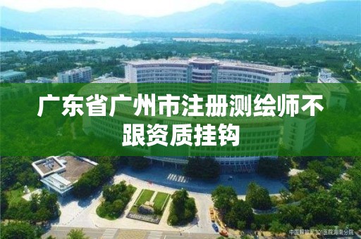 廣東省廣州市注冊測繪師不跟資質掛鉤