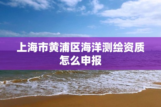 上海市黃浦區海洋測繪資質怎么申報