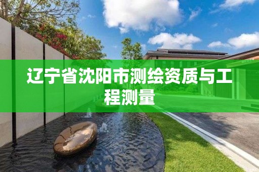 遼寧省沈陽市測繪資質與工程測量