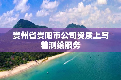 貴州省貴陽市公司資質上寫著測繪服務