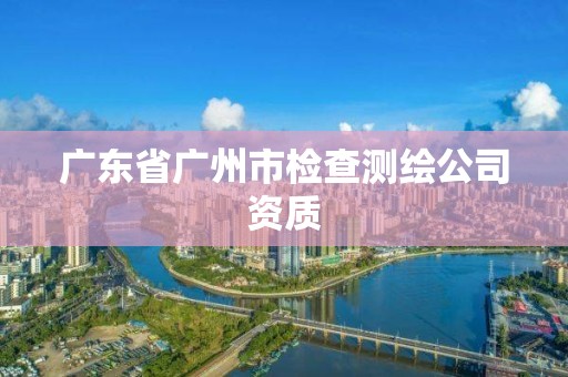 廣東省廣州市檢查測繪公司資質