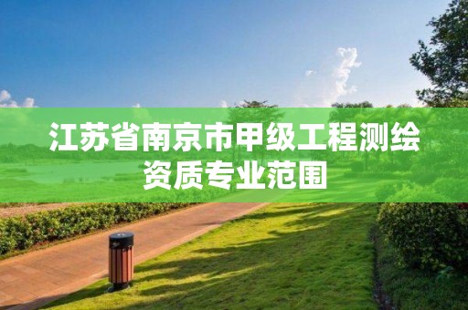 江蘇省南京市甲級工程測繪資質專業(yè)范圍