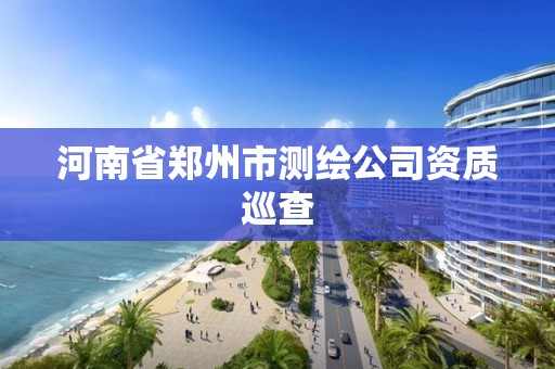 河南省鄭州市測繪公司資質巡查