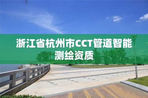 浙江省杭州市CCT管道智能測繪資質(zhì)