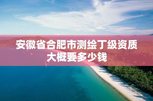 安徽省合肥市測繪丁級資質大概要多少錢