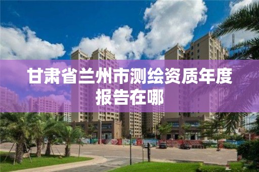 甘肅省蘭州市測繪資質年度報告在哪