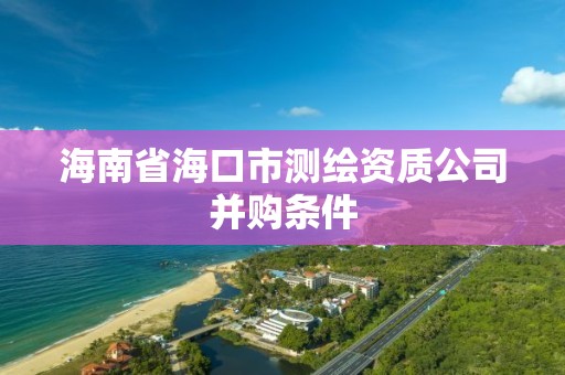 海南省海口市測繪資質(zhì)公司并購條件