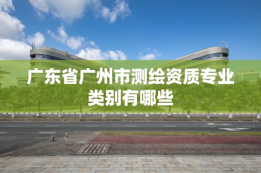 廣東省廣州市測繪資質專業類別有哪些