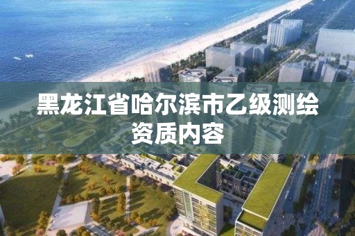 黑龍江省哈爾濱市乙級測繪資質(zhì)內(nèi)容