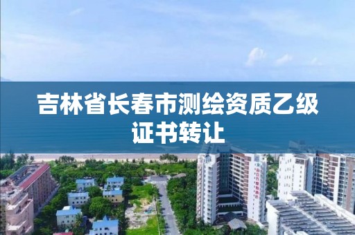 吉林省長春市測繪資質乙級證書轉讓