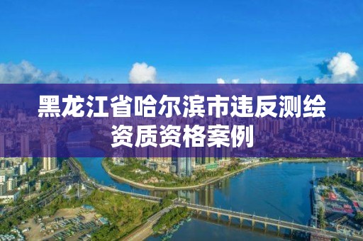 黑龍江省哈爾濱市違反測(cè)繪資質(zhì)資格案例