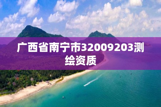 廣西省南寧市32009203測繪資質(zhì)