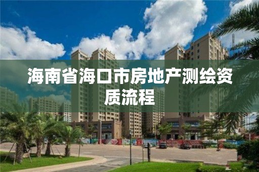 海南省海口市房地產測繪資質流程