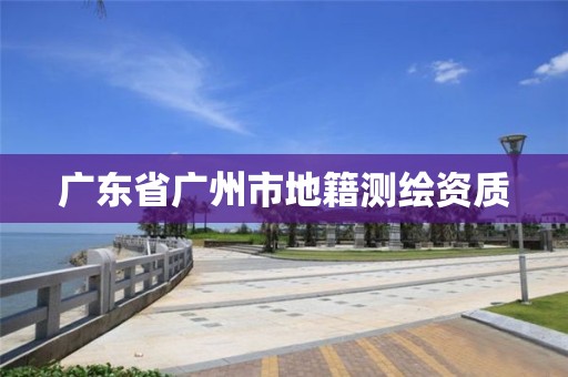 廣東省廣州市地籍測繪資質(zhì)