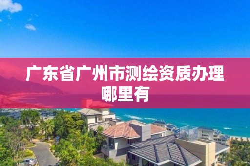 廣東省廣州市測繪資質辦理哪里有