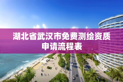 湖北省武漢市免費測繪資質申請流程表