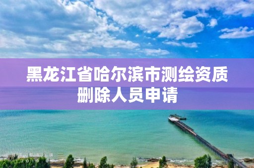 黑龍江省哈爾濱市測繪資質刪除人員申請