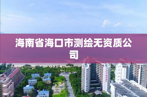 海南省海口市測繪無資質公司