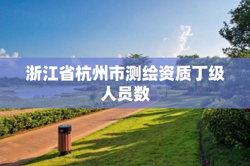 浙江省杭州市測繪資質丁級人員數