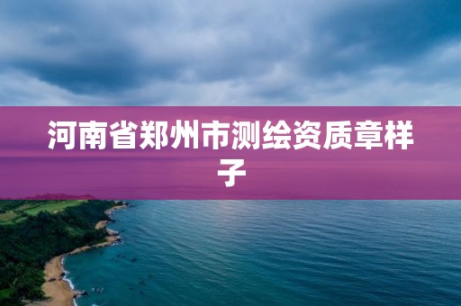 河南省鄭州市測繪資質章樣子