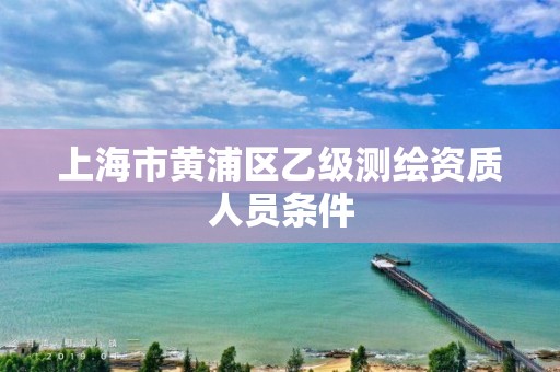 上海市黃浦區(qū)乙級(jí)測(cè)繪資質(zhì)人員條件