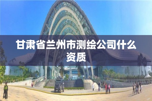 甘肅省蘭州市測繪公司什么資質