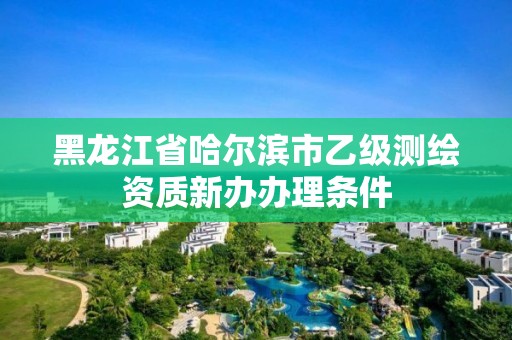 黑龍江省哈爾濱市乙級測繪資質(zhì)新辦辦理?xiàng)l件