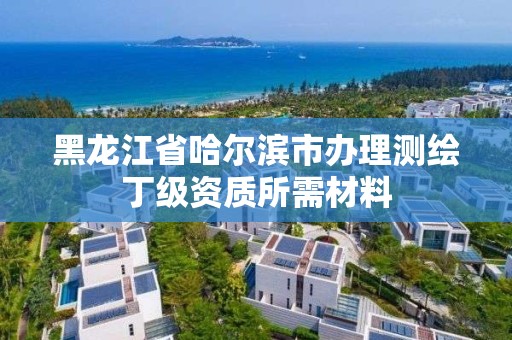 黑龍江省哈爾濱市辦理測繪丁級資質所需材料